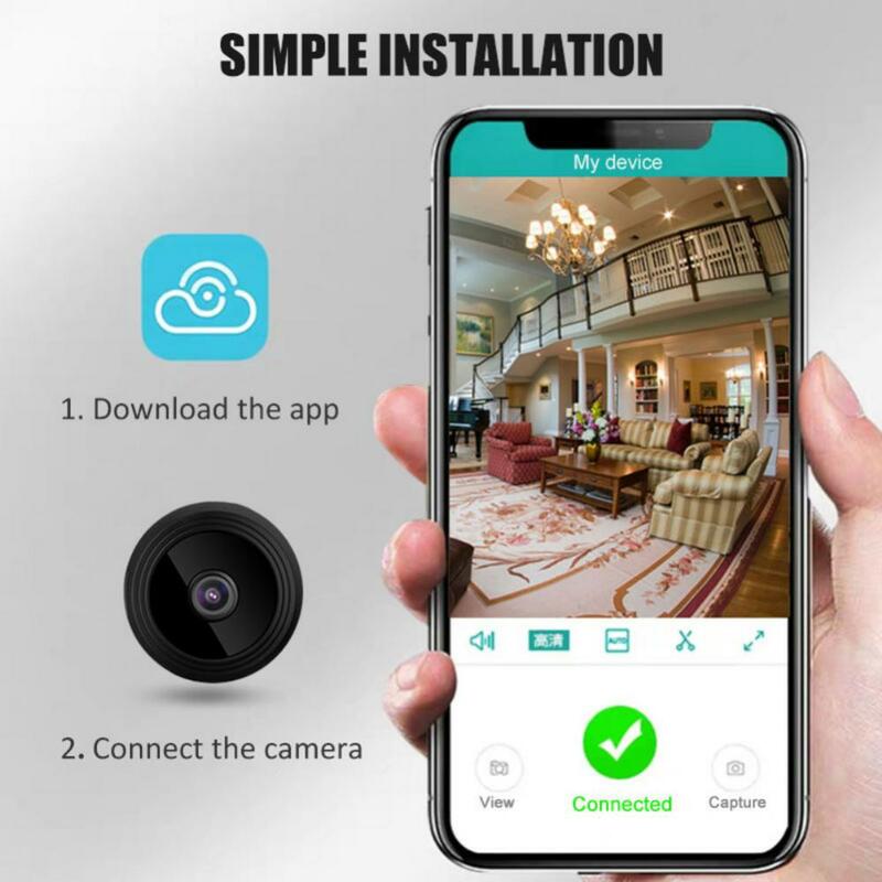 2022 Mini WiFi A9 Camera 1080P Camera An Ninh Không Dây Video Camera Nhỏ Vú Em Cam Với Tầm Nhìn Ban Đêm Chuyển Động Kích Hoạt trong Nhà