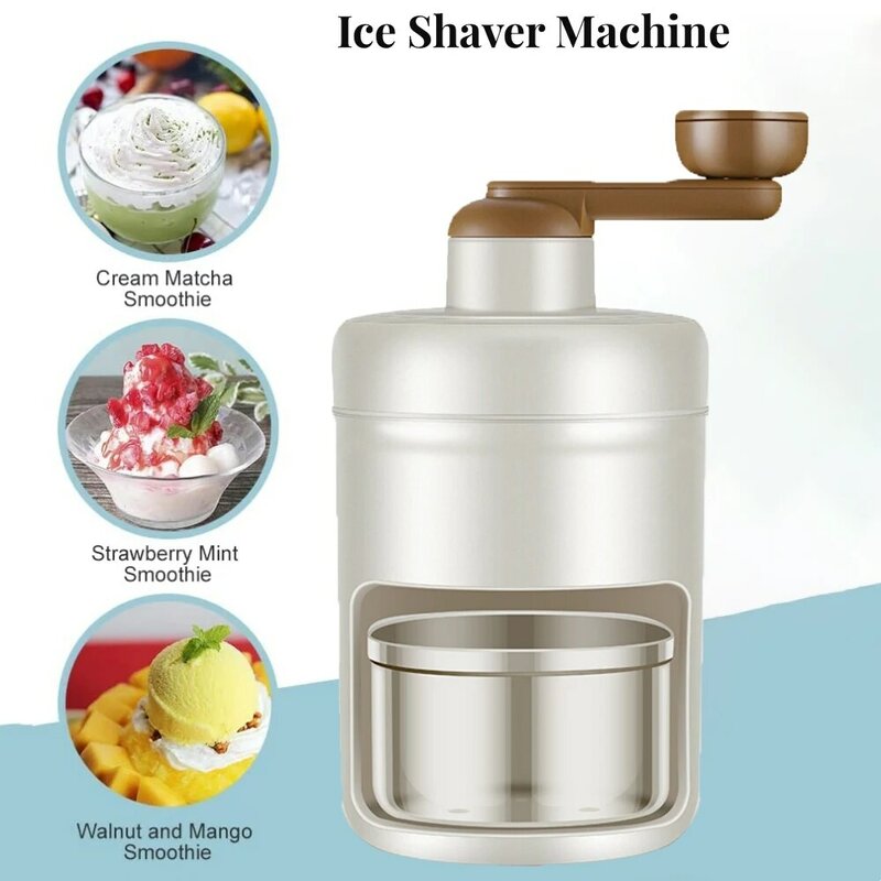 Портативный Аппарат для ручной бритья льда, бытовая маленькая Измельчитель льда, аппарат для приготовления домашнего мороженого, новинка для лета