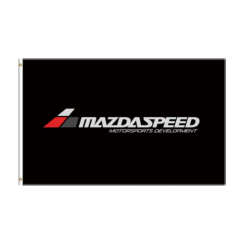 Banner da corsa stampato digitale in poliestere con bandiera Mazdaspeed 3x5 Ft per Car Club