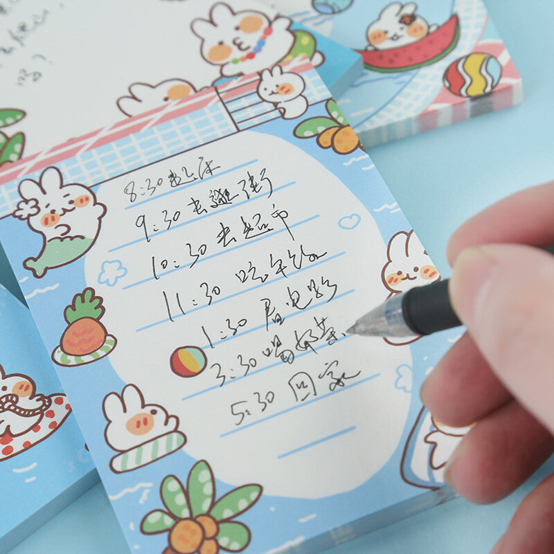 Bloco de notas coreano caderno atacado criativo requintado conveniente mensagem papel pegajoso notas material escolar kawaii bonito