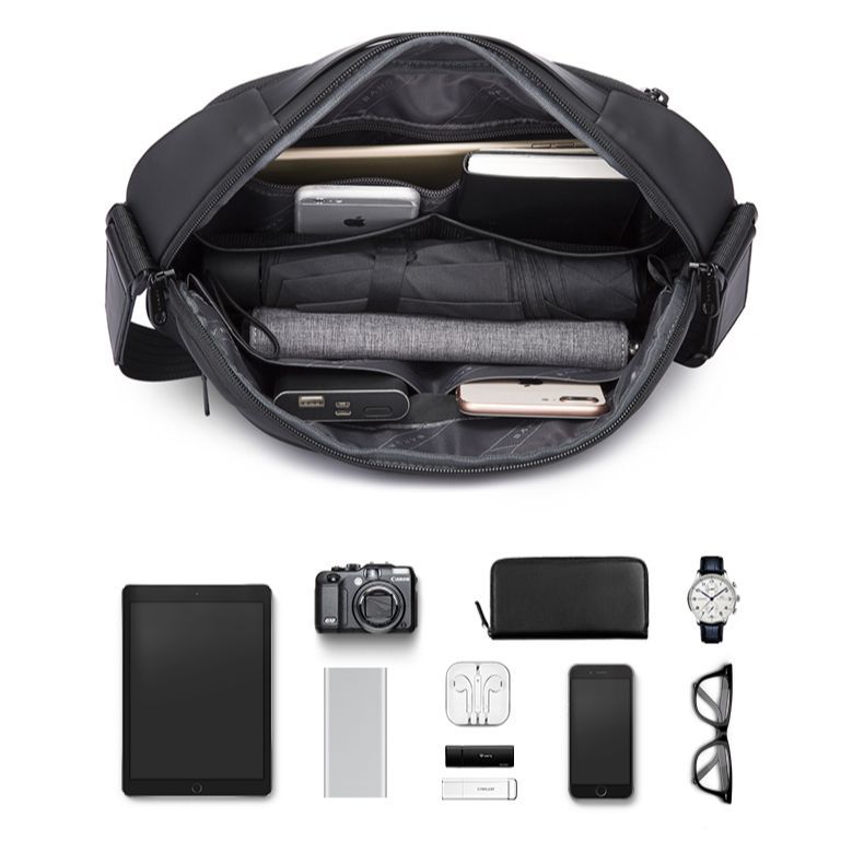 New Style Men Big Capacity Crossbody Bag Waterproof Shoulder Sling Bag For Male Multi-Use Business Travel Messenger Packs School