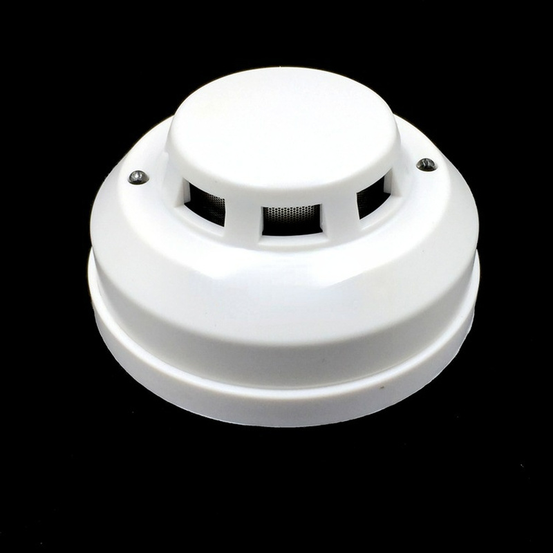 12V DC wired smoke detector photoelectric sensor used to check fire or anti something burning connect to wired zone Networking