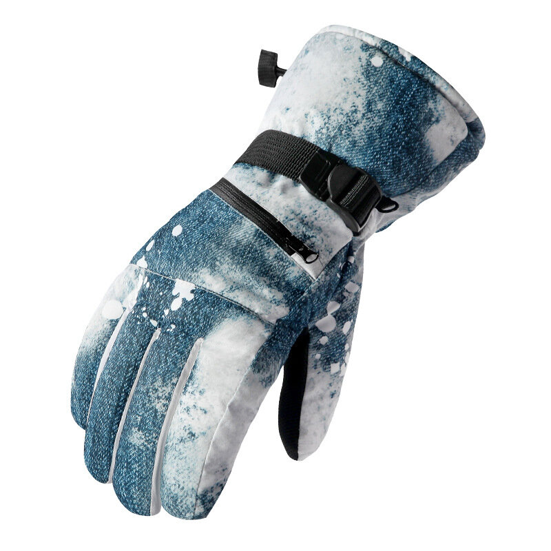 Ski Gloves with Fleece Touch Screen Gloves for Men Women Warm Thick Windproof Waterproof Cold Resistant Motorcycle Riding