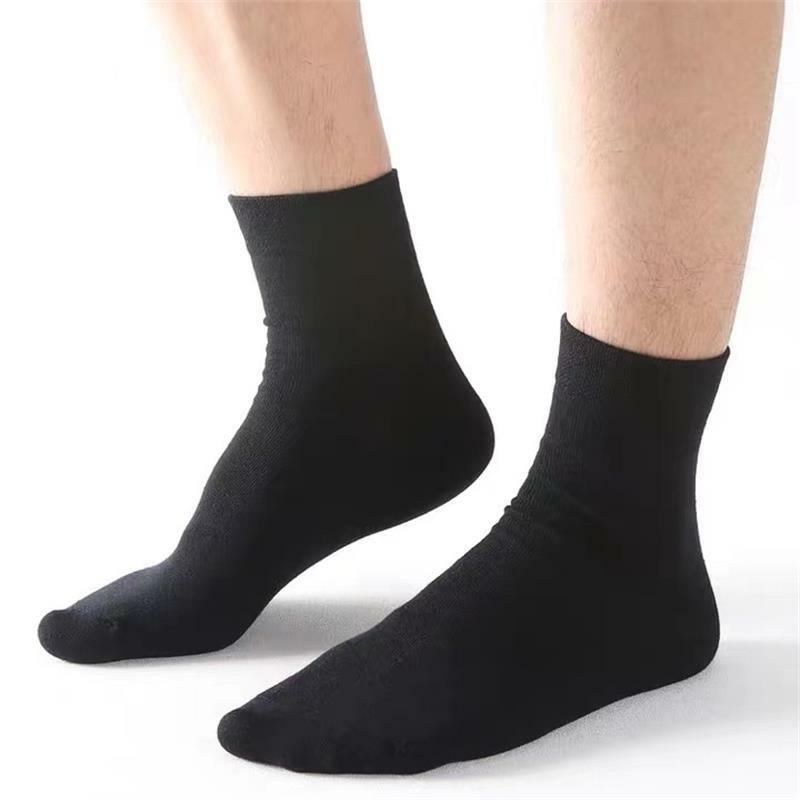 10pairs/メンズソックス高品質ポリエステル綿のビジネスソックス男性の通気性のチューブソックスカジュアル通気性ソフト靴下