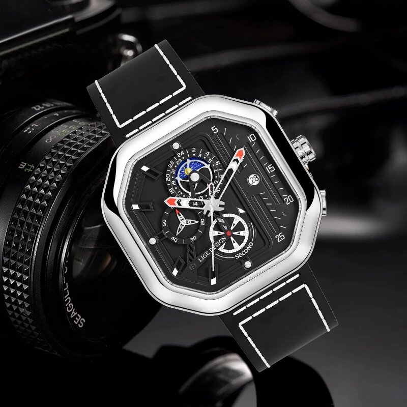 LIGE Fashion Date Quartz Men Watches Top Brand Luxury Male Clock Chronograph Sport Mens Wrist Watch Hodinky Relogio Masculino