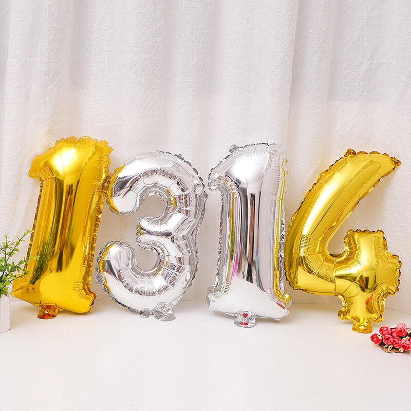 40 cal balony cyfry złota róża cyfrowy balony foliowe literki akcesoria dla dzieci dorosłych urodziny dekoracja na przyjęcie ślubne dostaw