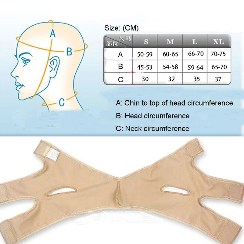 Face V Shaper bendaggio dimagrante per il viso rilassamento sollevare la forma della cintura sollevare ridurre il doppio mento fascia per il viso massaggio più sottile