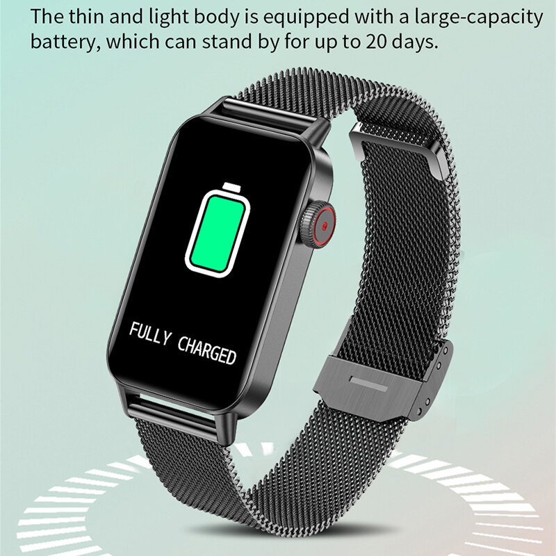 Für Huawei Xiaomi Telefon IP68 Wasserdichte Intelligente Uhr Frauen Schöne Armband Herz Rate Monitor Schlaf Monitor Smartwatch Damen