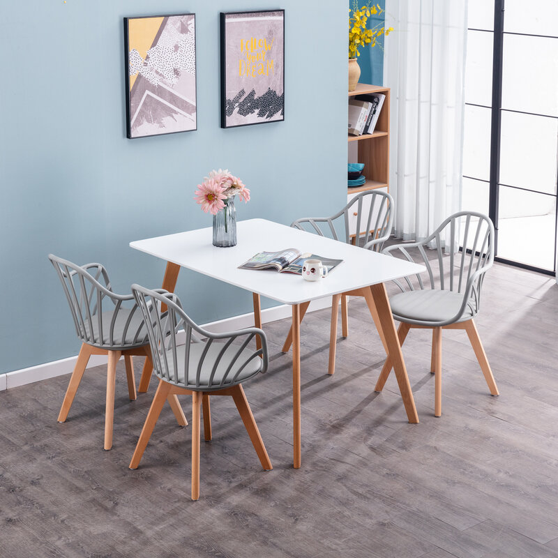 Стулья для столовой современные спинки кресла для гостиной пластиковый раскладной стул для стола нордический минималистичный дизайн мебе...