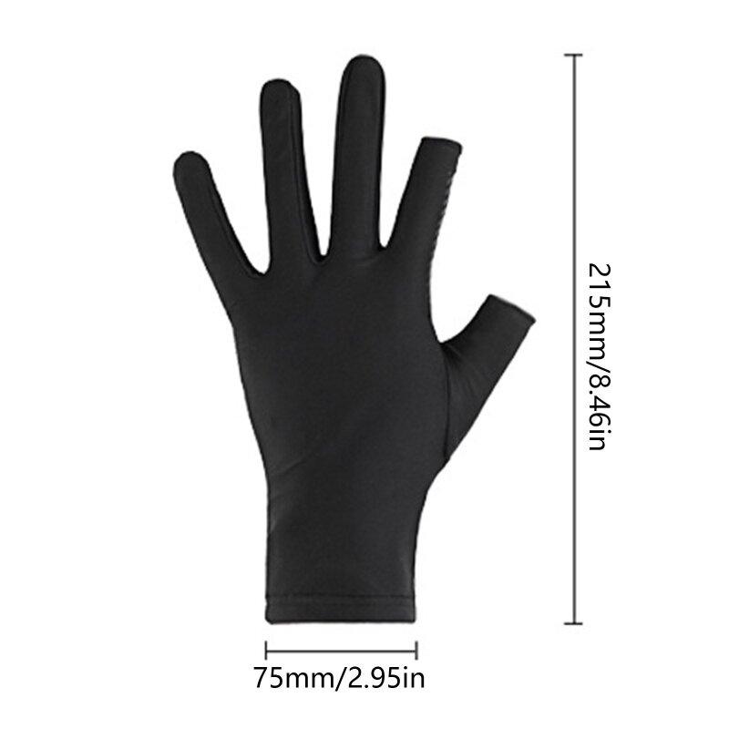 UV Protection Driving Gloves Fingerless Gloves Non Slip Summer Outdoor Gloves for Women Men 2 Fingers Cut Gloves