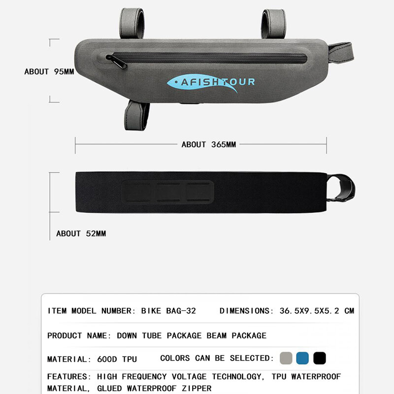 Borsa per bicicletta per telaio portapacchi per bicicletta impermeabile 600D TPU custodia triangolare borsa laterale accessori per biciclette borsa per Scooter