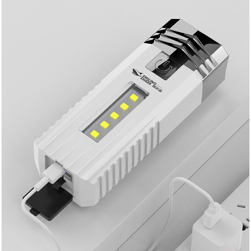 LED Mini 2 DANS 1 Ultra Lumineux Tactique lampe de Poche Banque D'alimentation de la Torche Éclairage Extérieur USB Rechargeable Camping Lanterne Tente De Pêche