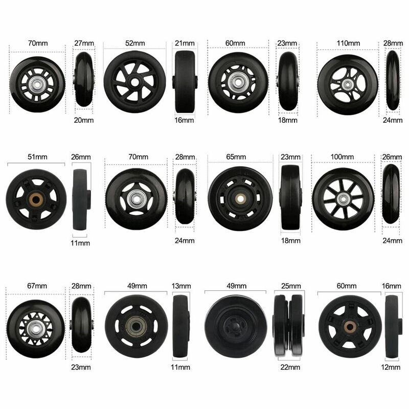 2 قطعة عجلة العجلات مجموعة إصلاح عجلات السفر الأمتعة مع المسمار استبدال دائم حقيبة أجزاء محاور العالمي استبدال عجلات
