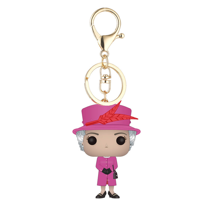 Porte-clé en forme de dessin animé reine elsa ii, mignon, porte-clé de voiture, sac de téléphone portable, bijoux suspendus, cadeaux pour enfants