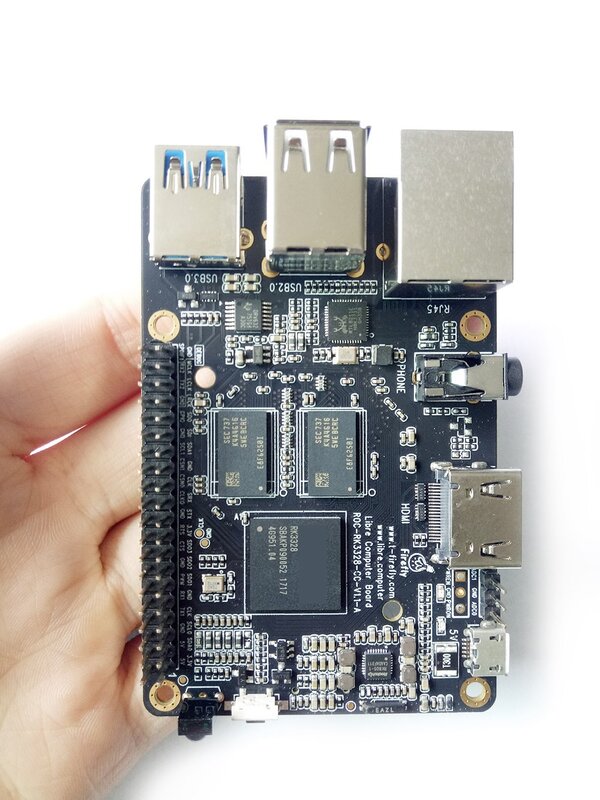 RK3328 CC supporto Gigabit Ethernet, USB 3.0, display 4K e scheda di sviluppo braccio Ubuntu e Android ARM Cortex-A53