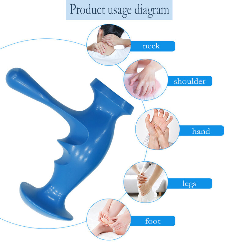 T-shaped ponto massageador manual polegar massagem fisioterapia ferramentas corpo inteiro tecido profundo relaxante alívio da dor imprensa ponto de gatilho