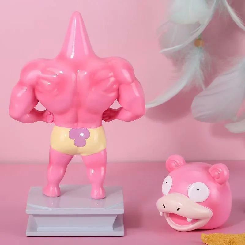 Pokemoned Patrick Star Cosplay Slowpoke Anime Action Figures Magikarp Snorlax Fitness Muscle Model Doll Figurines Toys For Kids