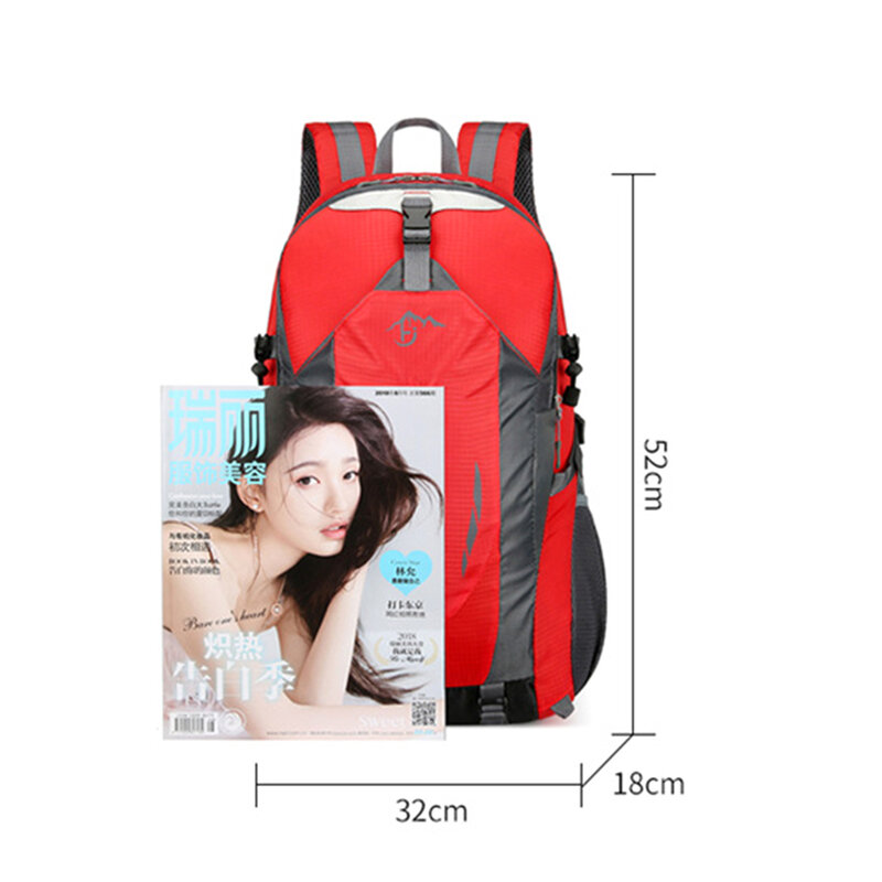 Mochila de acampada mochila de Trekking transpirable de gran capacidad resistente al desgaste Almacenamiento en capas ligero para actividades al aire libre