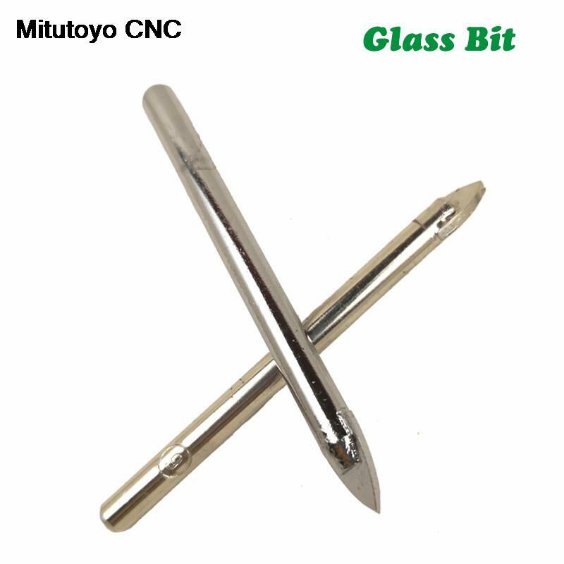 7pcs/lot Glass Bits Round Shank Glass Drill Bit Set 4 5 6 8 10 12mm Wall Tile Ceramic Marble Hole Glass Hole Saws Milling Cutter