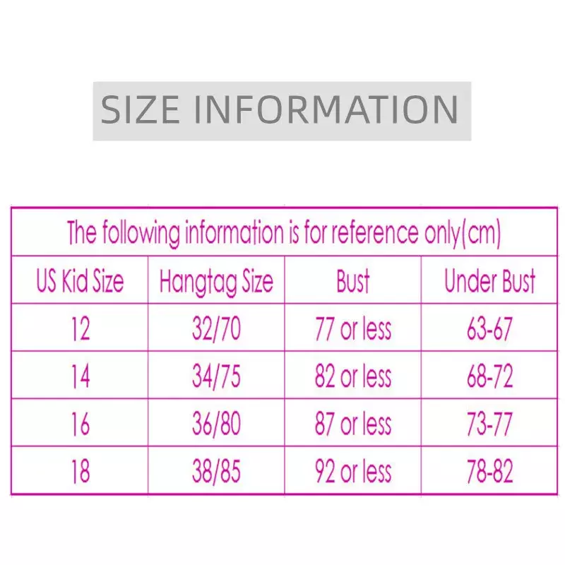 Teenage Underwear Young Teens In Lingerie Young Girls Bras and Panties Sets Kids Bra Small Size 12/14/16 Year