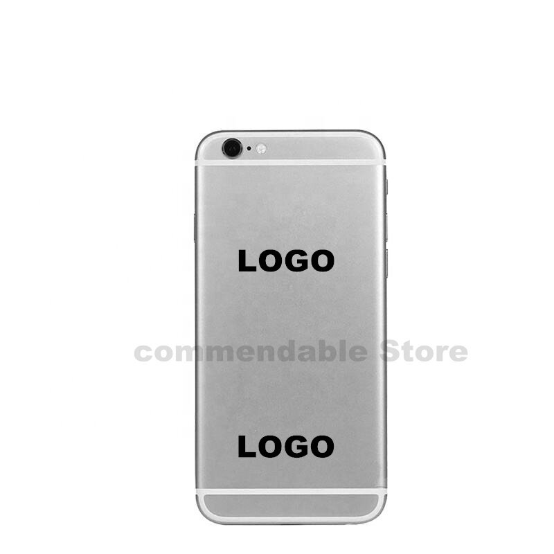 Untuk iPhone 6 6 Plus penutup pintu baterai rangka belakang bodi bass rangka tengah dengan Logo + dengan tombol samping + nampan SIM