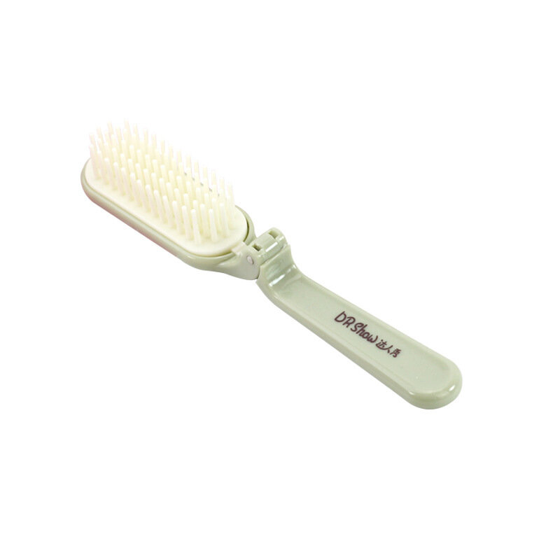 EW-peine plegable portátil, cabezal de cepillo suave y refrescante, peine de dientes finos antiestático, peine de masaje, peine de peluquería