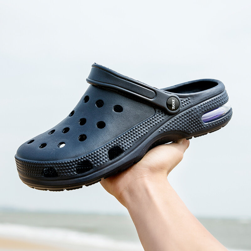 Sandali alla moda cuscino d'aria pantofole di alta qualità suola morbida sandali da spiaggia zoccoli da uomo scarpe da donna traspiranti alla caviglia EVA