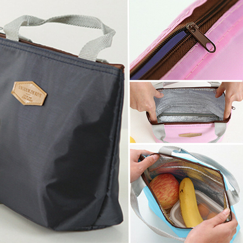 Isolado Oxford Zipper Bag, piquenique almoço sacos, saco do alimento, impermeável, Eco-friendly, escalada, Camping