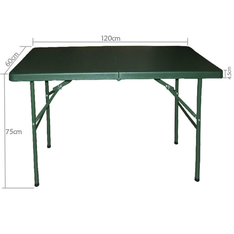 Folding Blow Molding Table Army Green Portable Field Camping Dining Table Work Table  Outdoor Command Desk Computer Desk