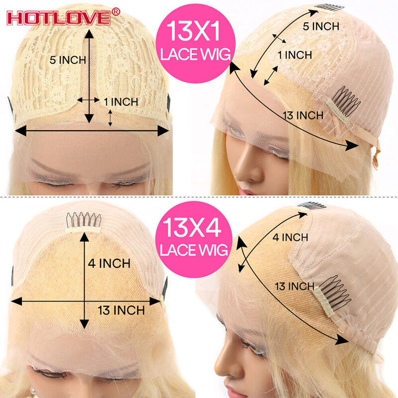 613 Blonde Lace Front Human Hair Wigs Pre Plucked Brazilian Straight HD Transparent Lace Frontal Wig With Baby Hair 150% Remy