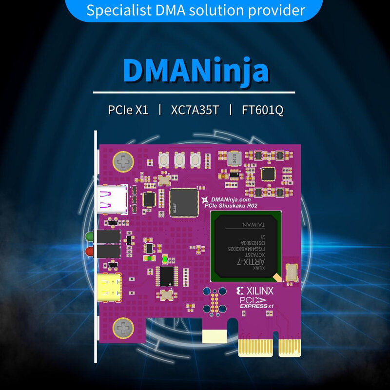 DMANinja DMA karta przechwytująca pamięć PCILeech kryminalistyka, analiza bezpieczeństwa analiza DMA odwrotna