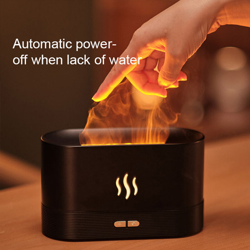 Beutyone – diffuseur d'arôme de flamme, humidificateur d'air ultrasonique pour brume fraîche, brumisateur Led d'huile essentielle, lampe d'aromathérapie