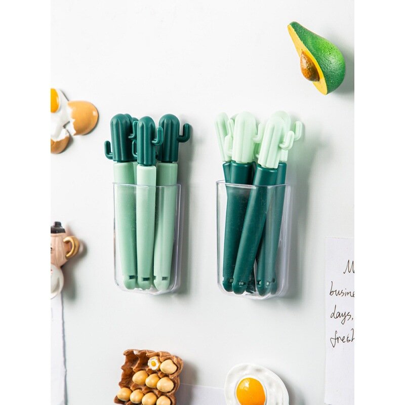 Boîte de rangement créative en forme de Cactus, Clip de scellage pour sac de lait en poudre, Clip de scellage, sac de scellage pour collation, Clip de cuisine