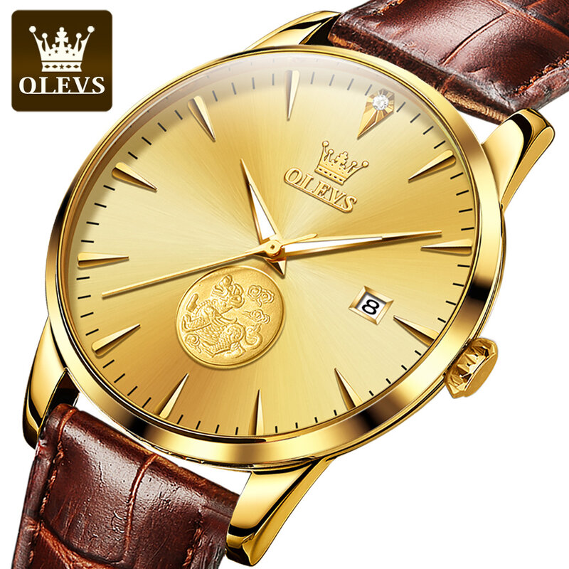 OLEVS 방수 완전 자동 고품질 시계 남자 자동 기계 스테인레스 스틸 스트랩 비즈니스 남자 손목 시계