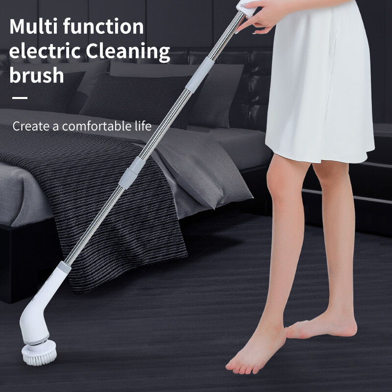 8-in-1 Wireless Electric Cleaning Brush Dishwashing Wash Bathtub Kitchen Sink Tile Professional Housework Cleaning Tool