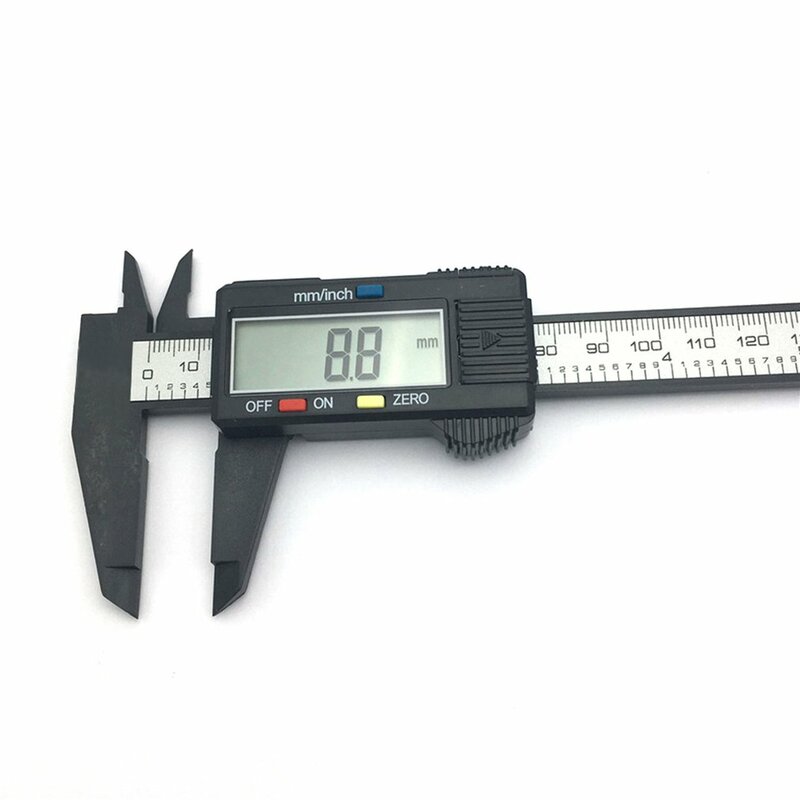 Vernier caliper 0-150mm ferramenta de medição de plástico lcd digital eletrônico medidor de régua de fibra de carbono micrômetro