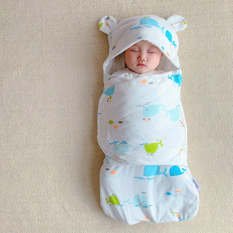 Weixinbuy الوليد الطفل الفراش قماط القطن لينة المضادة للقفز بطانية كيس النوم الرضع كيس النوم الطفل قماش للف الرضع