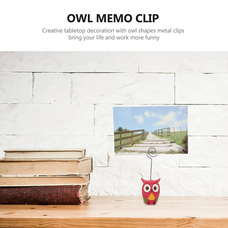 3pcs Creative Owl Memo Clips Delicate Owl Photo Clips Owl Cards Holders