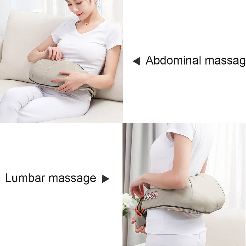 Elektrische Massage Shiatsu Terug Schouder Body Neck Massager Multifunctionele Sjaal Infrarood Verwarmde Kneden Auto/Home Massager