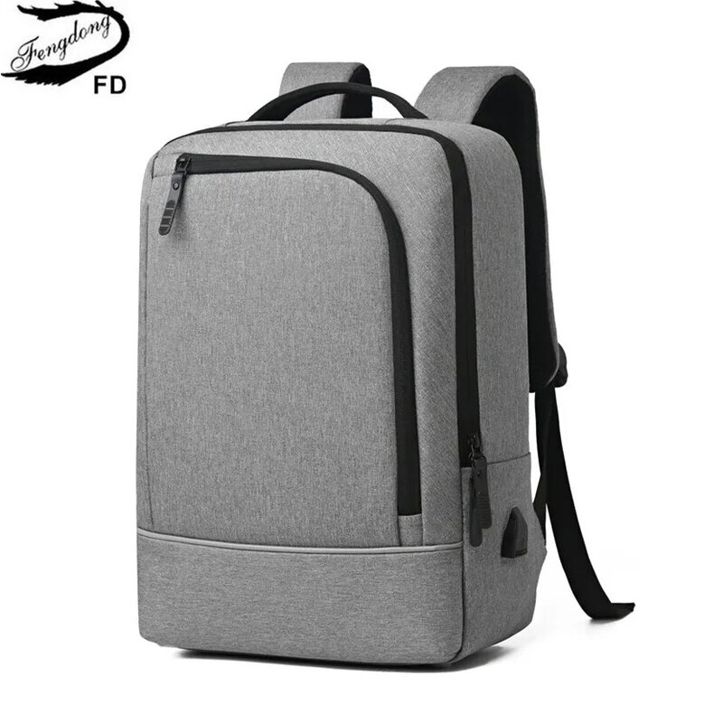 Fengdong mochila escolar à prova dwaterproof água para adolescentes menino carga usb bagpack sacos masculinos estudante da faculdade mochila para escola saco de livro