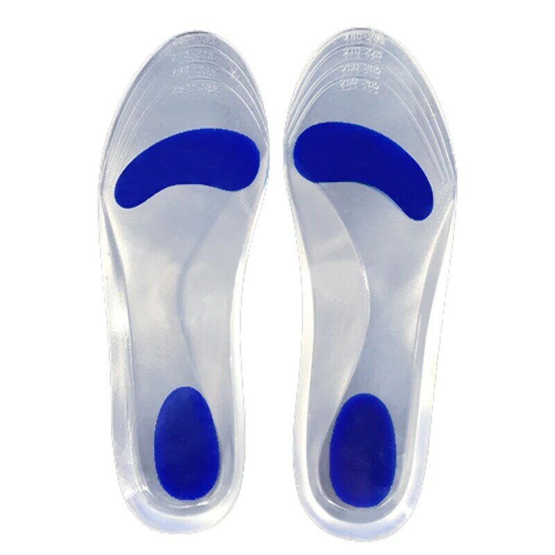 ซิลิโคนเจลทางการแพทย์พื้นรองเท้าสำหรับFlat Feet ArchสนับสนุนOrthopedic Insoles Plantar Fasciitisเท้าMetatarsal Pad