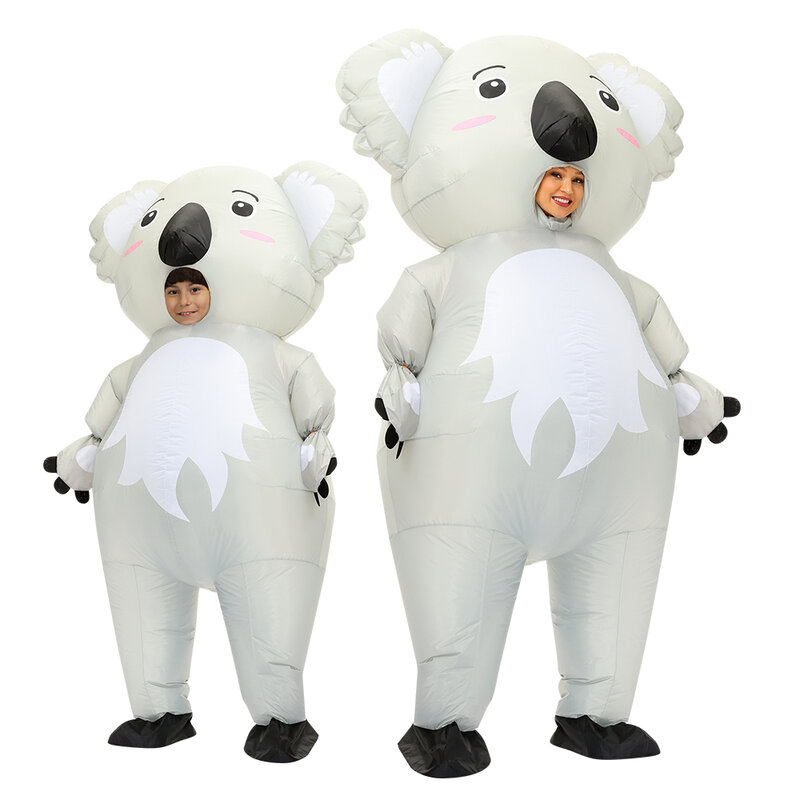 Disfraces de Halloween para niños y adultos, traje inflable de Mascota de Animal, Koala, divertido, Purim, fiesta, juego de rol