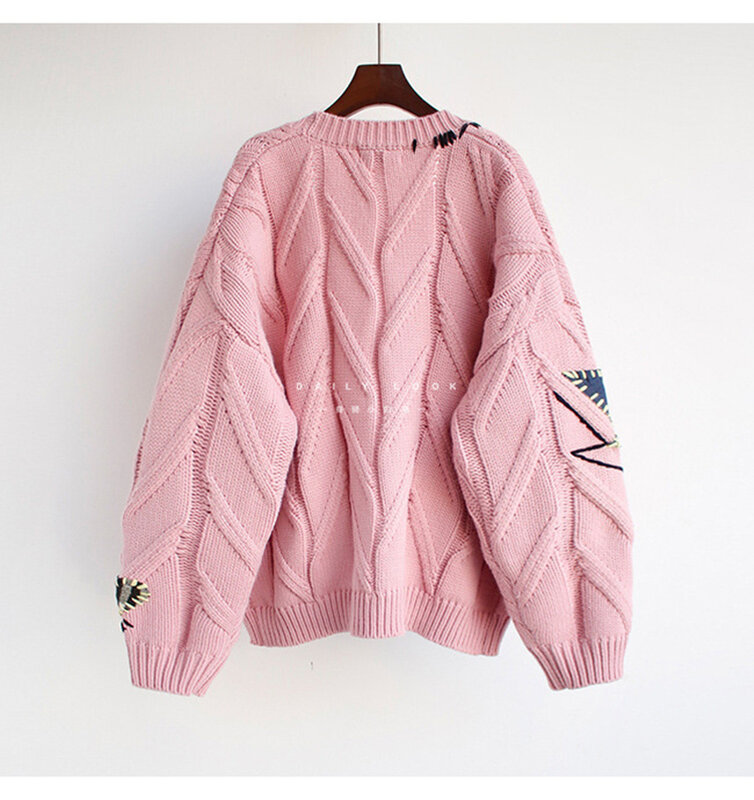 루즈핏 니트 스웨터 빈티지 긴 소매 한국 스타일 자켓 여성용, 캐주얼 폴로, 패션, 여름, Y2K 의류, 2022