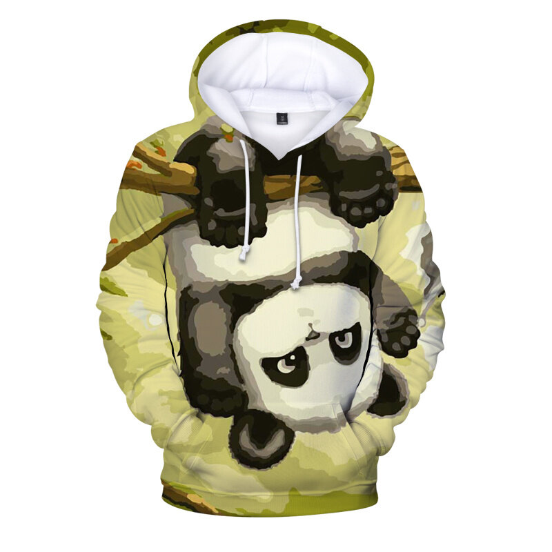 3D Panda พิมพ์ขนาดใหญ่ Hoodies ผู้หญิงผู้ชายสัตว์ Casual ยาวแขนเสื้อหลวมหญิง Harajuku Street Sweatshirt เสื้อผ้า