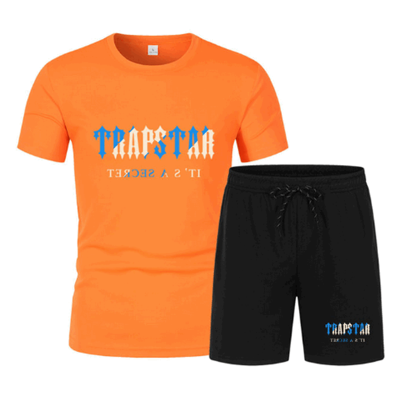 2023 Sommer Herren Sets Traps tar gedruckt Kurzarm T-Shirt Casual Sport Jogging Shorts Set Mode Street Tide Marke Kleidung