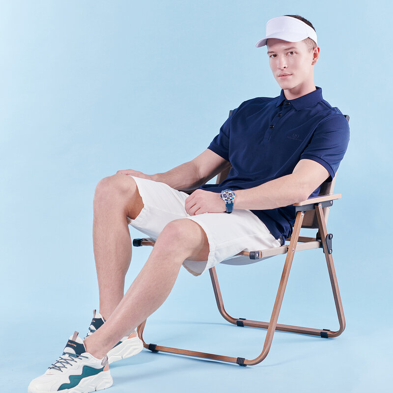 HELLEN & WOODY 2022ฤดูร้อนผู้ชาย Golf เสื้อโปโลเย็บปักถักร้อยพิมพ์อย่างเป็นทางการเสื้อยืดแขนสั้น Top Tee ผ้า...