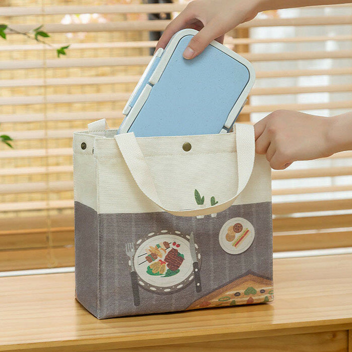 Office Lunch Thermal Bags Kids School Bento Handbag Camping Picnic Food Cooler Fruits Snack Drink Fresh-Keeping Organize Pouchs