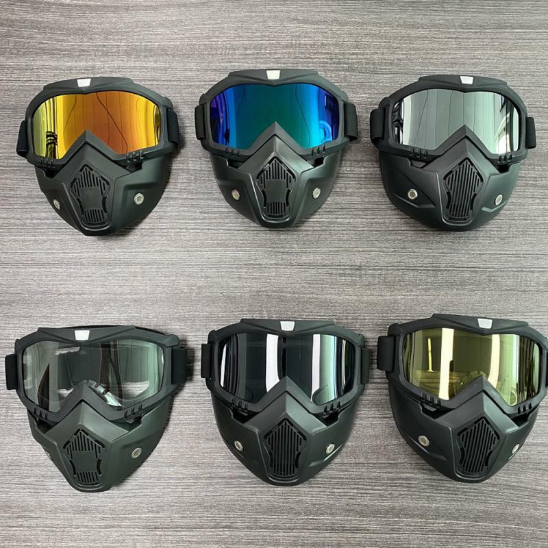 Snowboard Skiing Eyewear Mask Men Women Skiing Goggles Cycling Snowmobile Goggle with Mouth Filter Skiing Winter Sports Tools