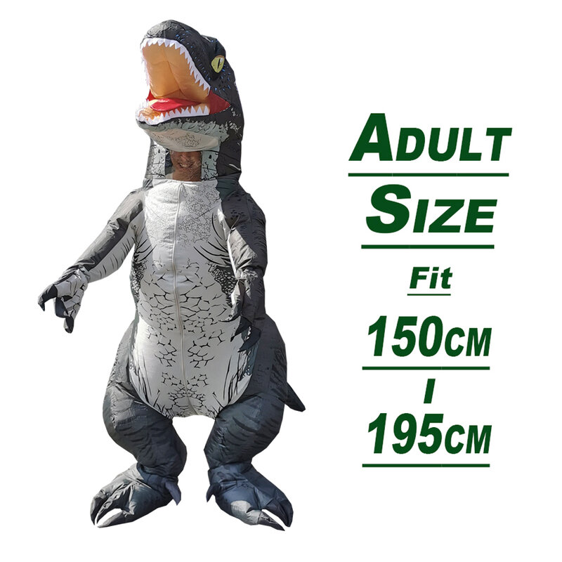 Volwassen Opblaasbare Dinosaurus Kostuums Halloween Cosplay Kostuum Voor Man Vrouw Mascotte Raptor Rollenspel Disfraz