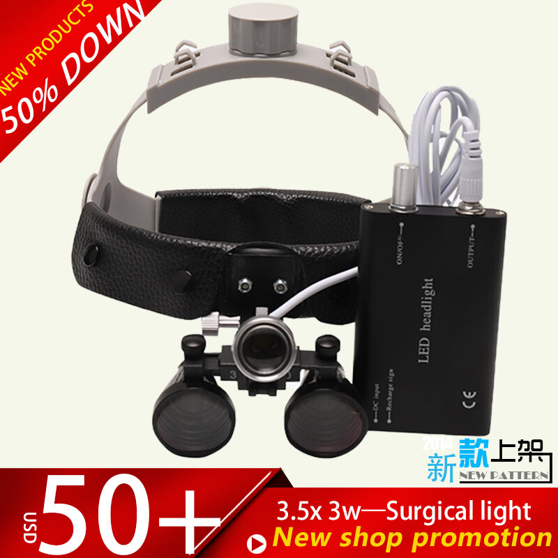 3W Headlamp 3.5X Dental Loupes Magnifying Glasses  Dentistry Oral  Lamp Medical Instrument